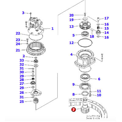 El excavador Parts Swing Shaft maniata el Pin del eje de PC200-8 206-26-69111